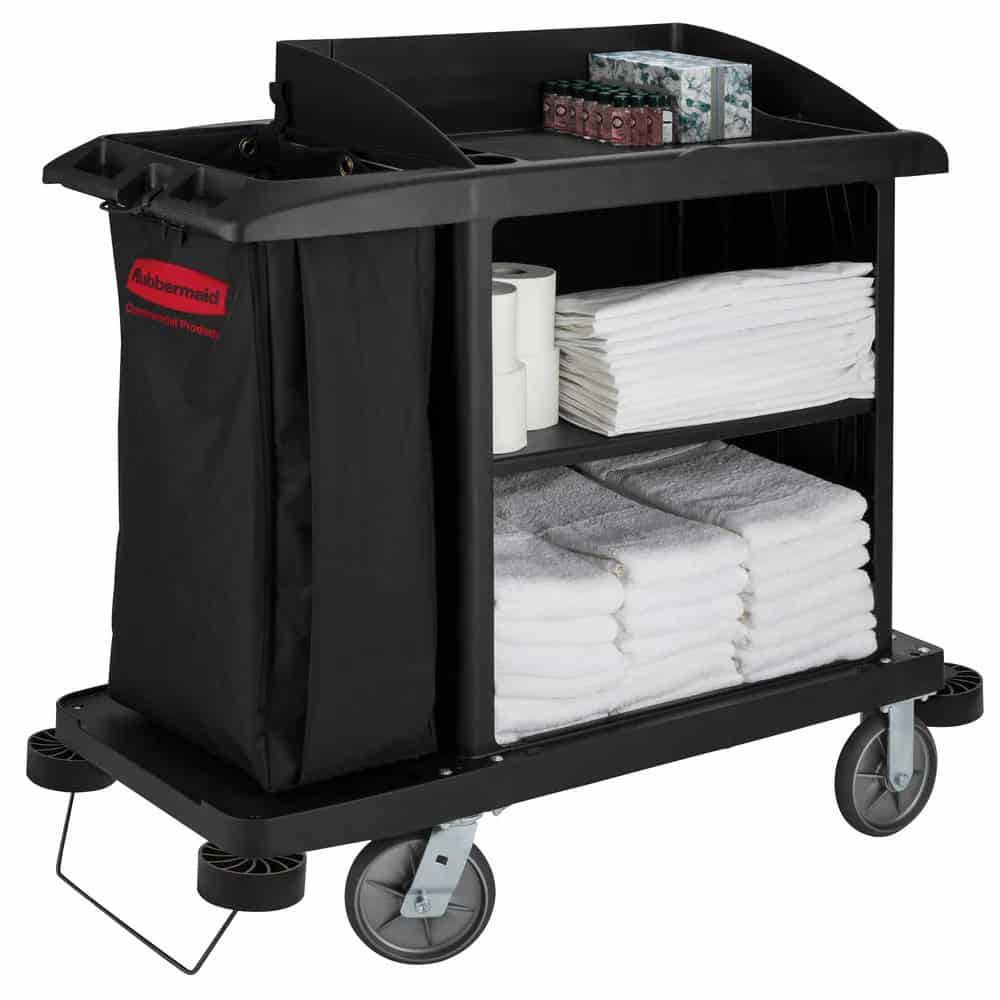 Executive Traditional Full-Size Housekeeping Carts, Executive Full Size Housekeeping  Cart – Traditional, Black